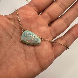 PRICE DROP Kendra Scott Isla Necklace Aqua Kyocera  Avant Garden Collection 2015